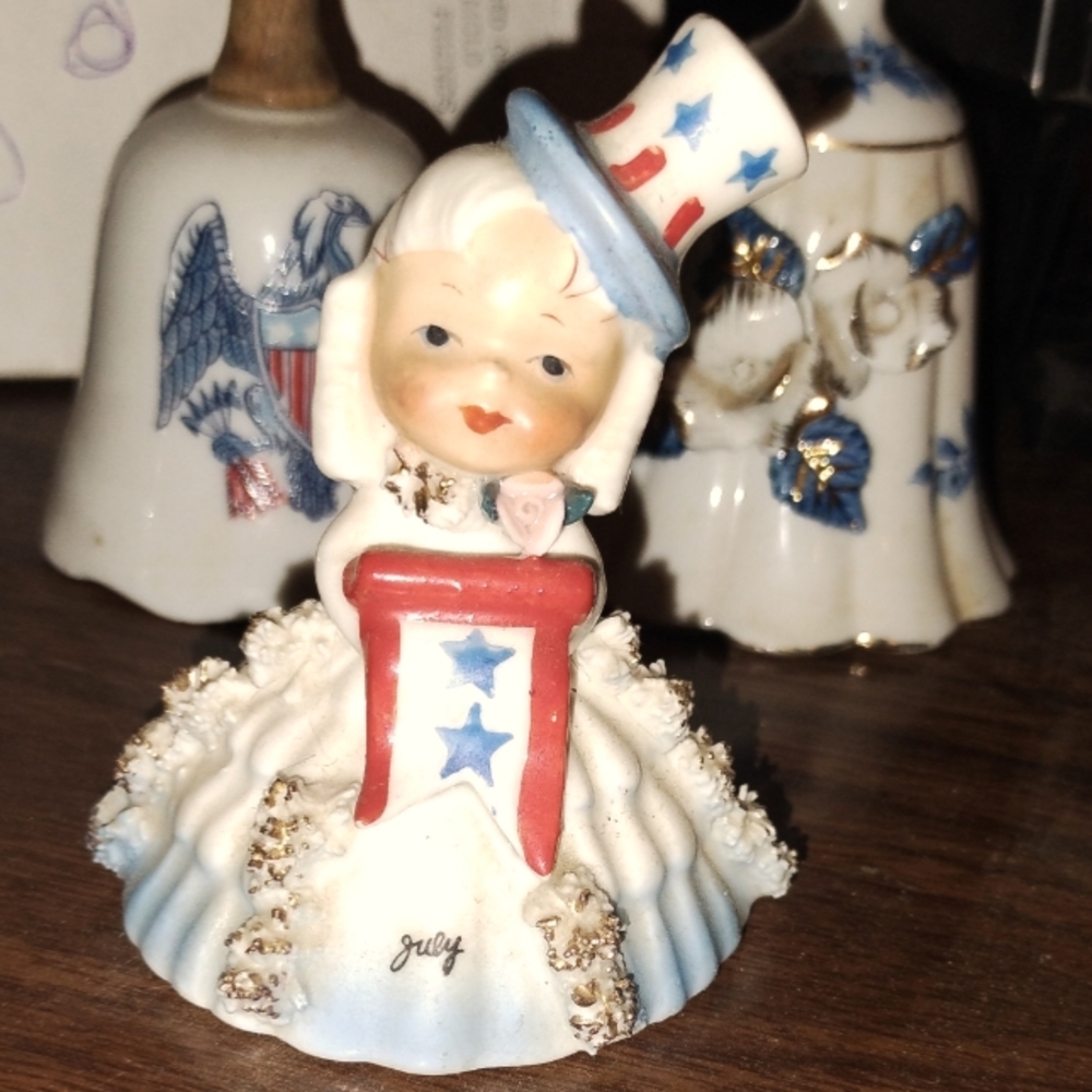 Vintage Napco July angel bell